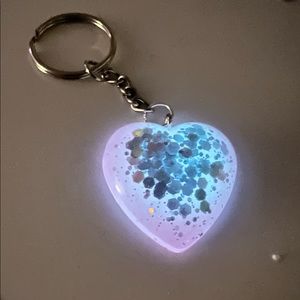Pink Glow In The Dark Keychain